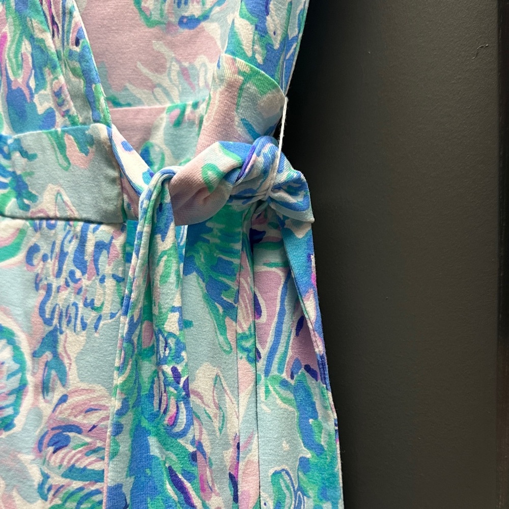 Lilly Pulitzer Karlie Wrap Romper in Amethyst Tin Craysea - Picture 3 of 6